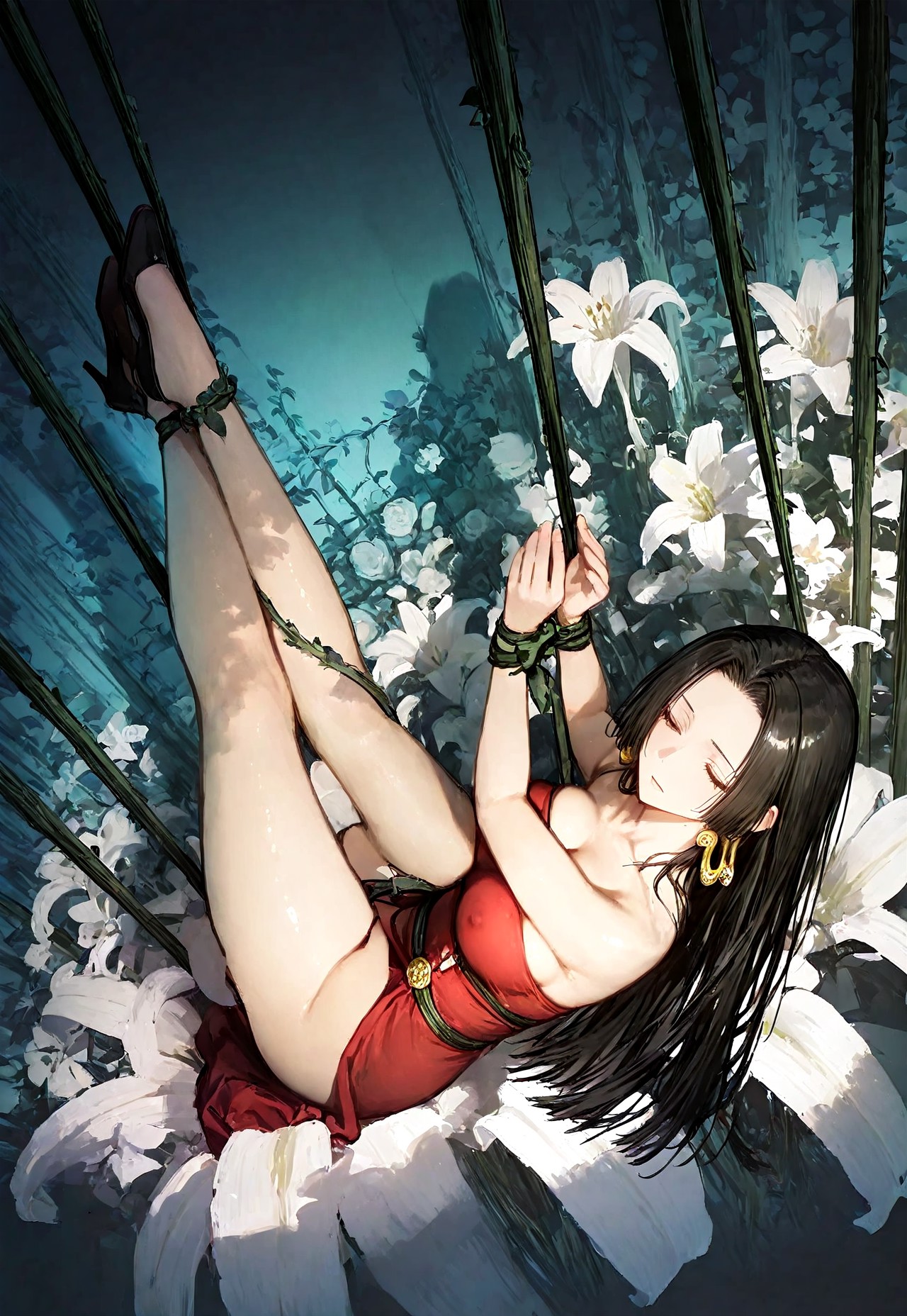 BOA HANCOCK'S SHIBARI-SUSPENDED BLISS, DEWDROPS ON THE LILIES page 9 full