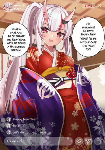 Ayame no Hatsumoude Haishin | Live streaming of Ayame's first visit to the shrine cover