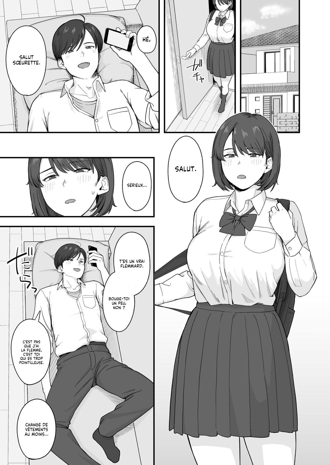 Benkyou ni Shuuchuu shitai Muttsuri na Ane wa, Karada no Aishou Bacchiri na Otouto no Sasoi o Kotowarenai | Une grande Sœur qui n'arrive pas à réviser et à résister à l'attrait de son Frère. page 2 full