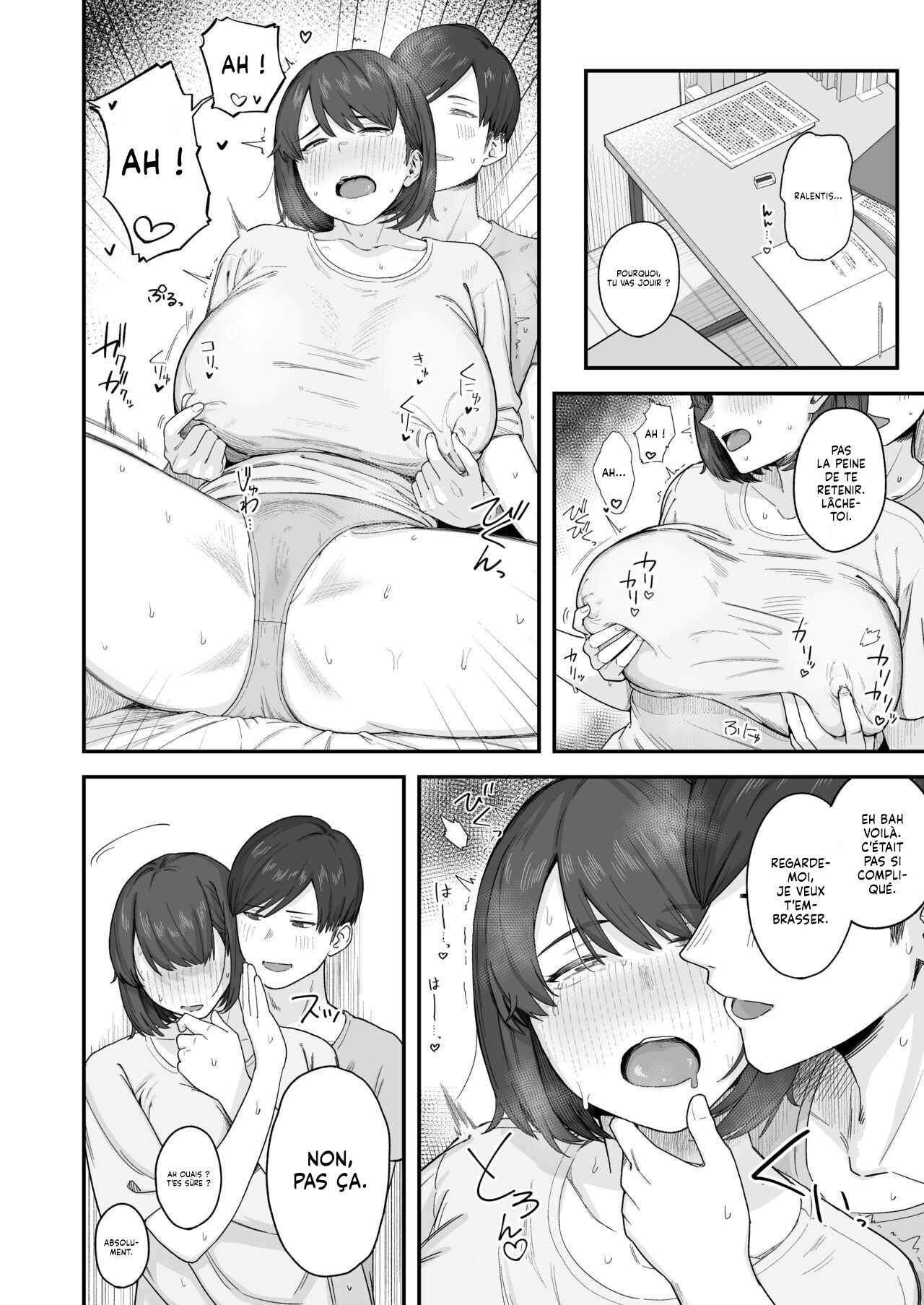 Benkyou ni Shuuchuu shitai Muttsuri na Ane wa, Karada no Aishou Bacchiri na Otouto no Sasoi o Kotowarenai | Une grande Sœur qui n'arrive pas à réviser et à résister à l'attrait de son Frère. page 9 full