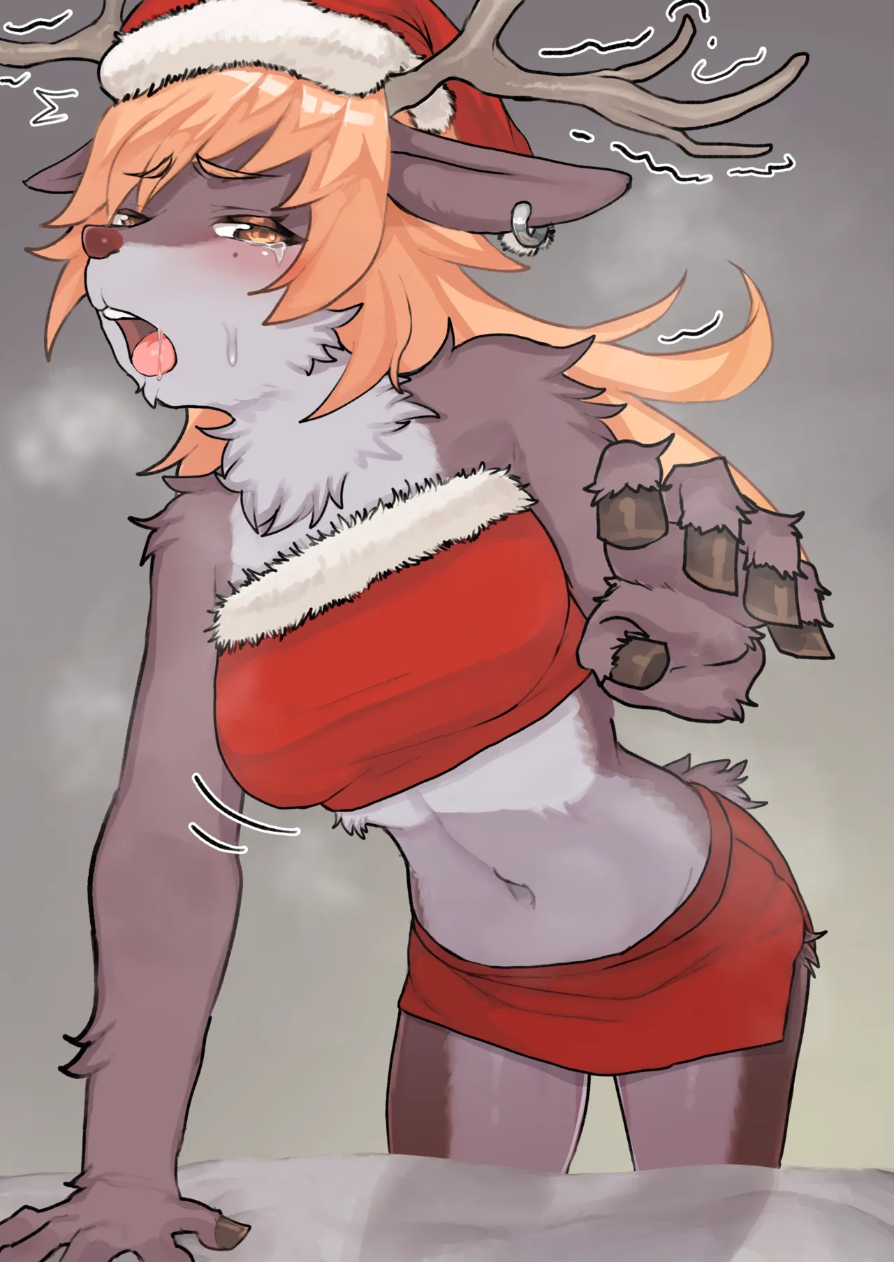 Feminized Reindeer Transformation page 3 full