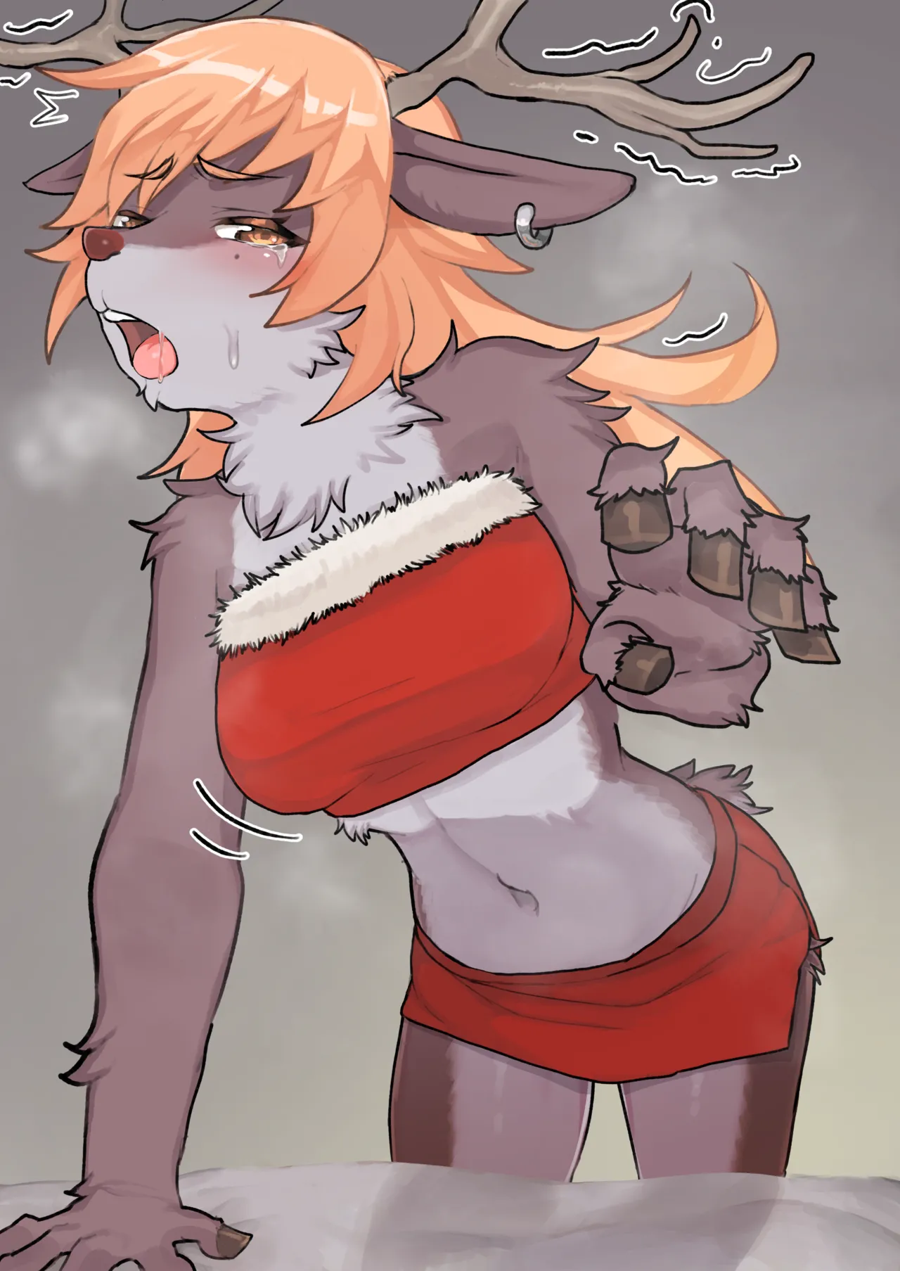 Feminized Reindeer Transformation page 7 full