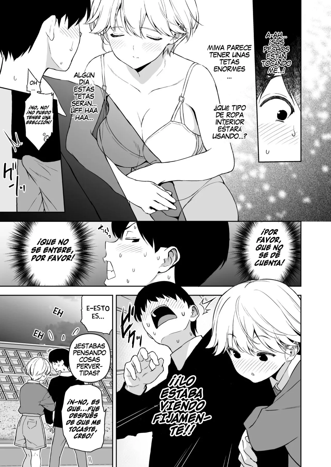 Binyuu no Kanojo ga Iru no ni Taisoubu no Bakunyuu ga Sasottekuru 3｜Tengo una novia con unos pechos preciosos, pero la chica con pechos grandes del club de gimnasia me está tentando 3 page 6 full