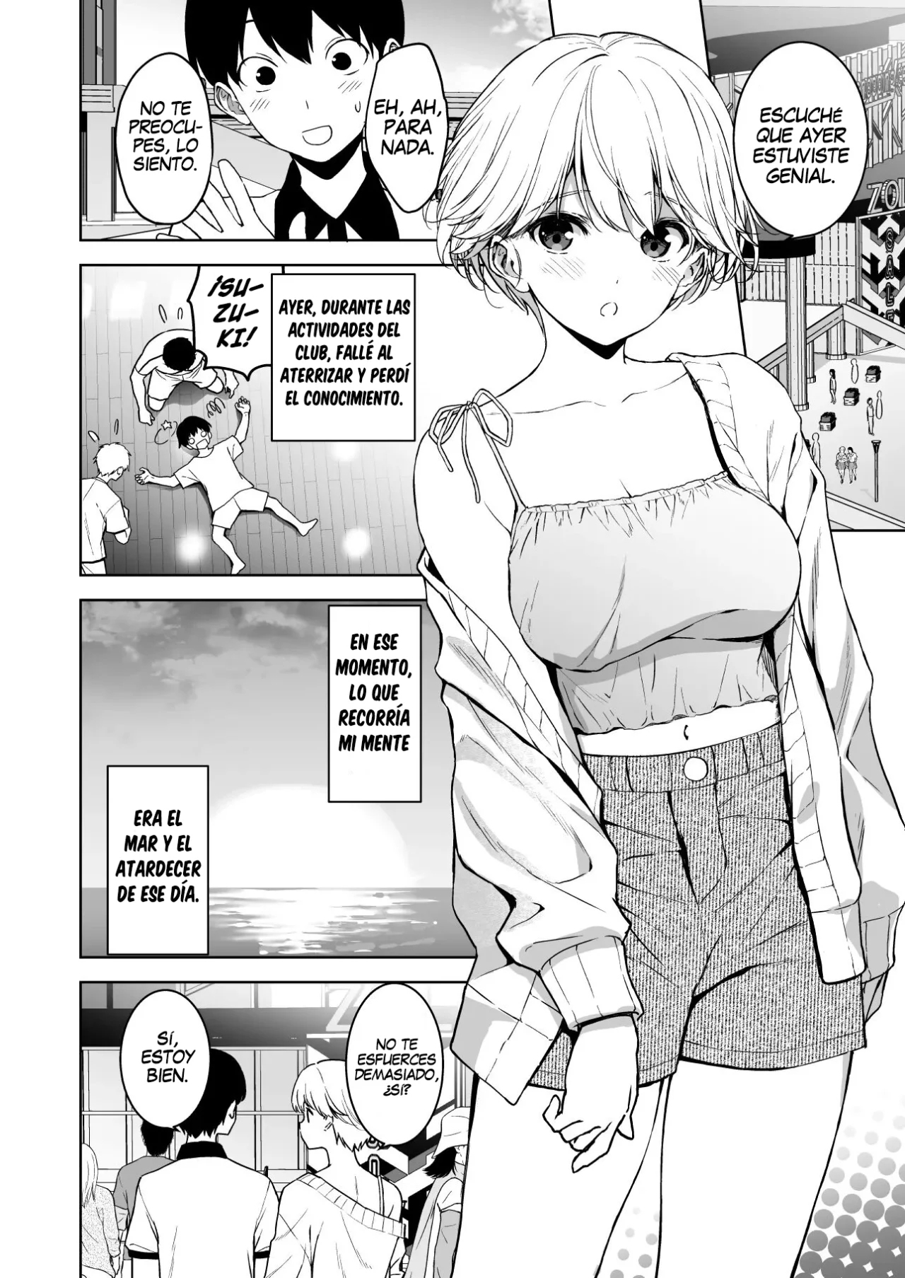 Binyuu no Kanojo ga Iru no ni Taisoubu no Bakunyuu ga Sasottekuru 3｜Tengo una novia con unos pechos preciosos, pero la chica con pechos grandes del club de gimnasia me está tentando 3 page 9 full