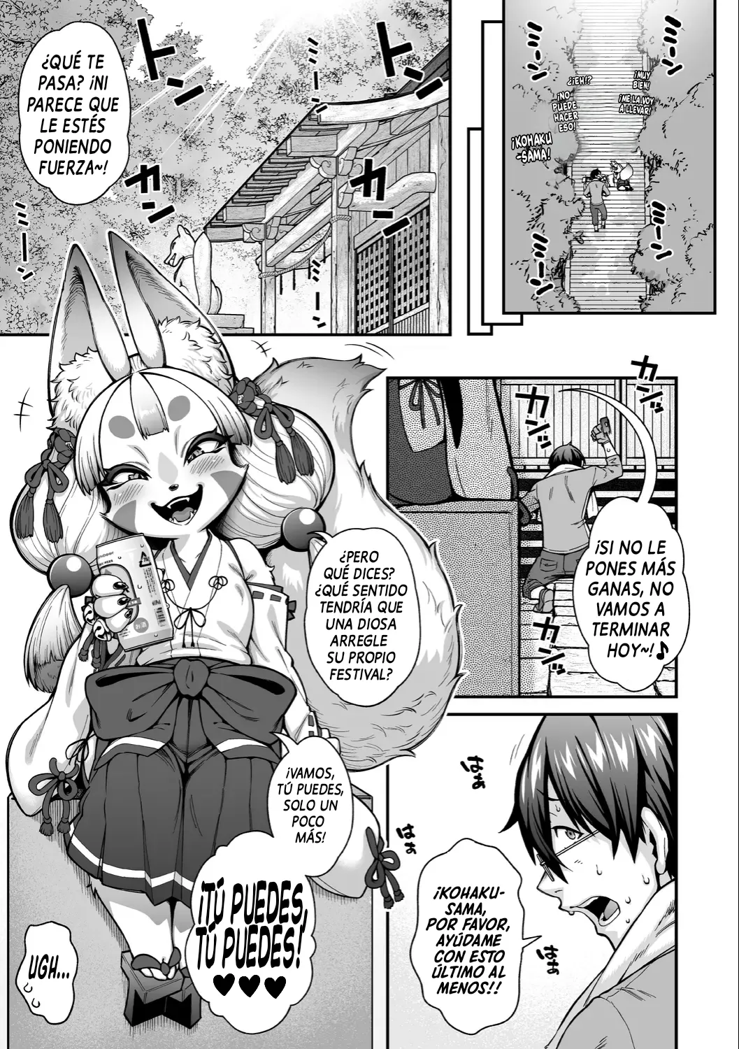 Omatsure to Yomeire!! Konkon Kohaku-sama｜¡Kon Kon! ¡La Diosa Zorro Kohaku-Sama! ~¡¡Vamos a Celebrar y Vamos a Casarnos, Kohaku-sama!!~ page 4 full