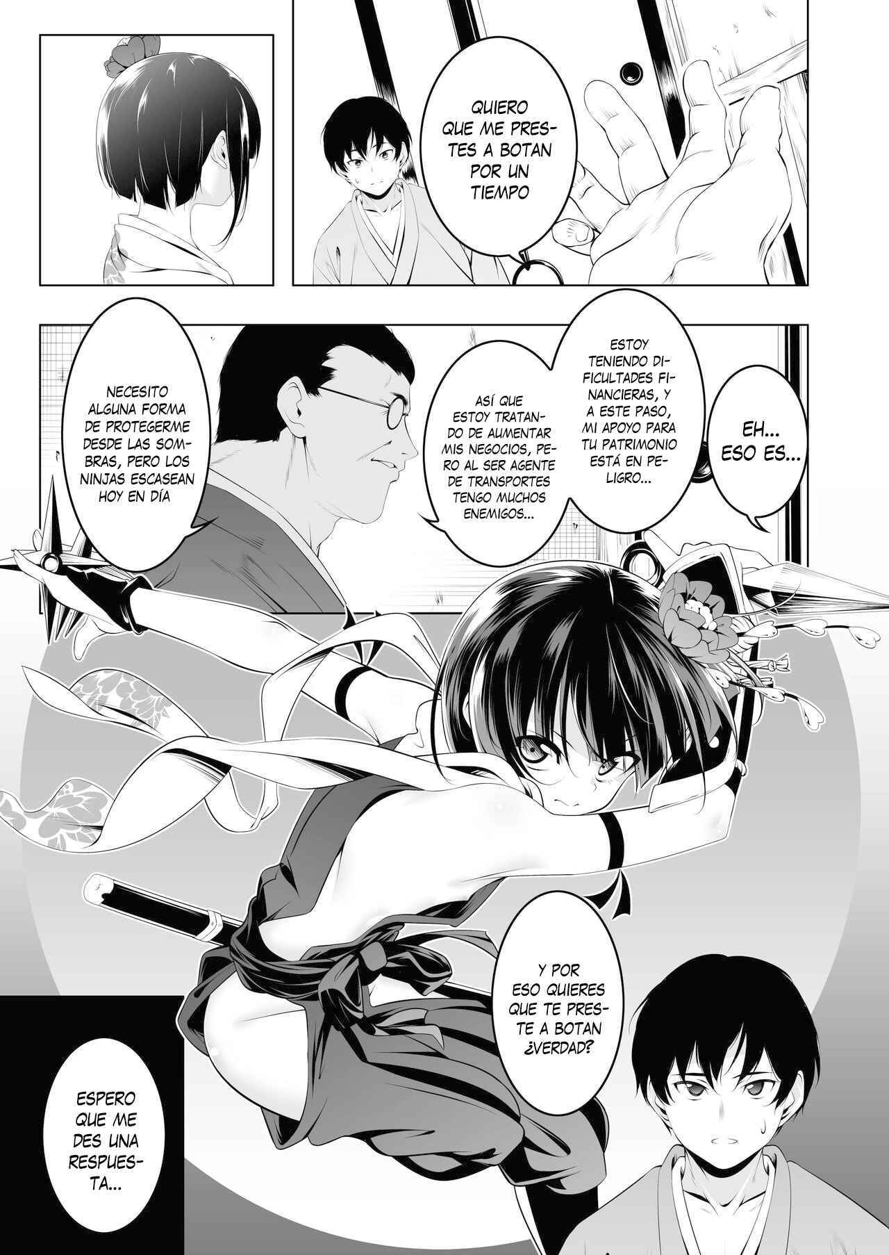 Koushoku no Chuugi Kunoichi Botan - Botan, la kunoichi lujuriosamente leal page 10 full