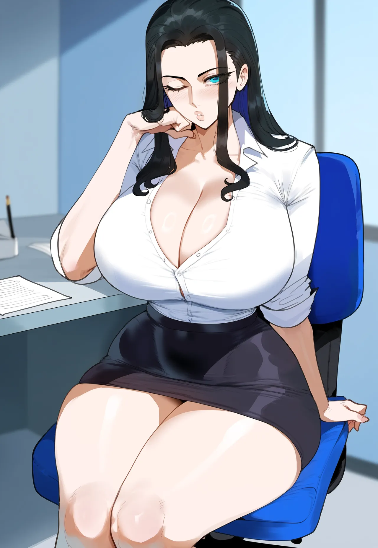 Nico Robin Office Lady Vs BBC page 2 full