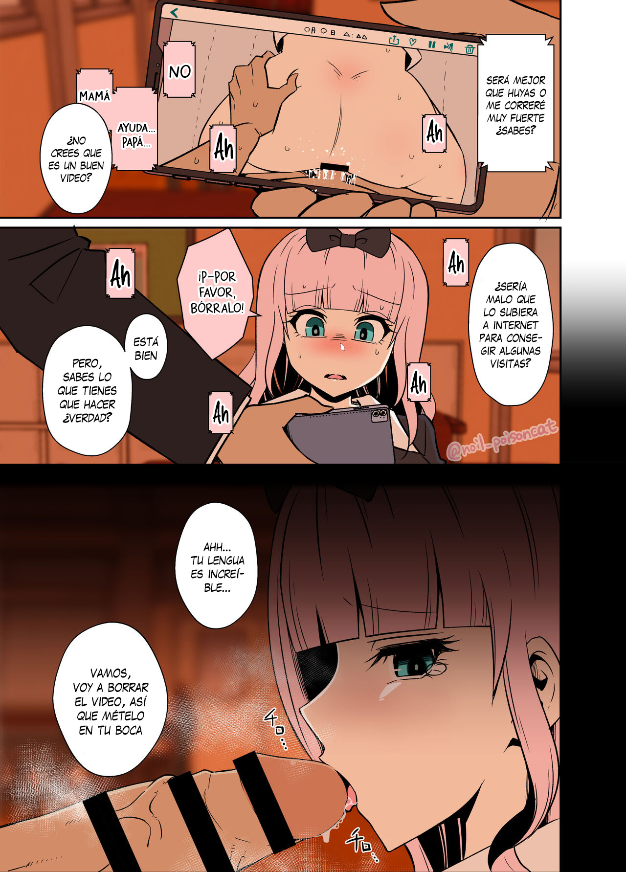 Chika-chan ni Wairui Koto o Suru + Chika-chan o Douga de Odoshite Warui Koto o Suru Hanashi - Haciéndole cosas malas y Chantajeando a Chika-chan para hacerle cosas malas page 9 full