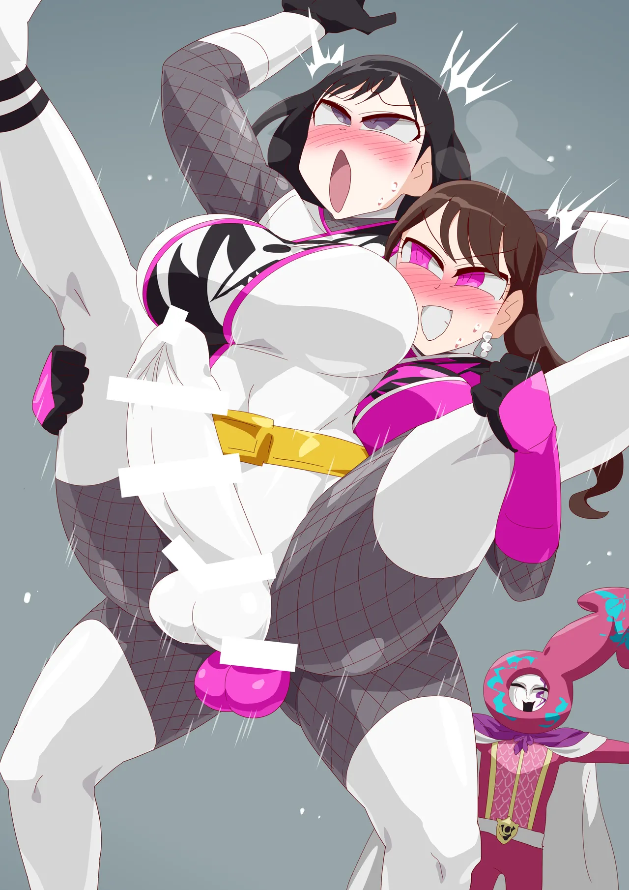 Futanari Jamen ni futanari ni sa rete sex shite shimau Fuuka to Kasumi page 3 full