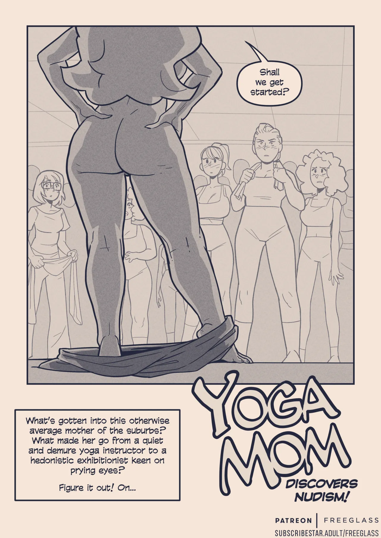 YOGA MOM discovers Nudism! chapter 1 page 4 full