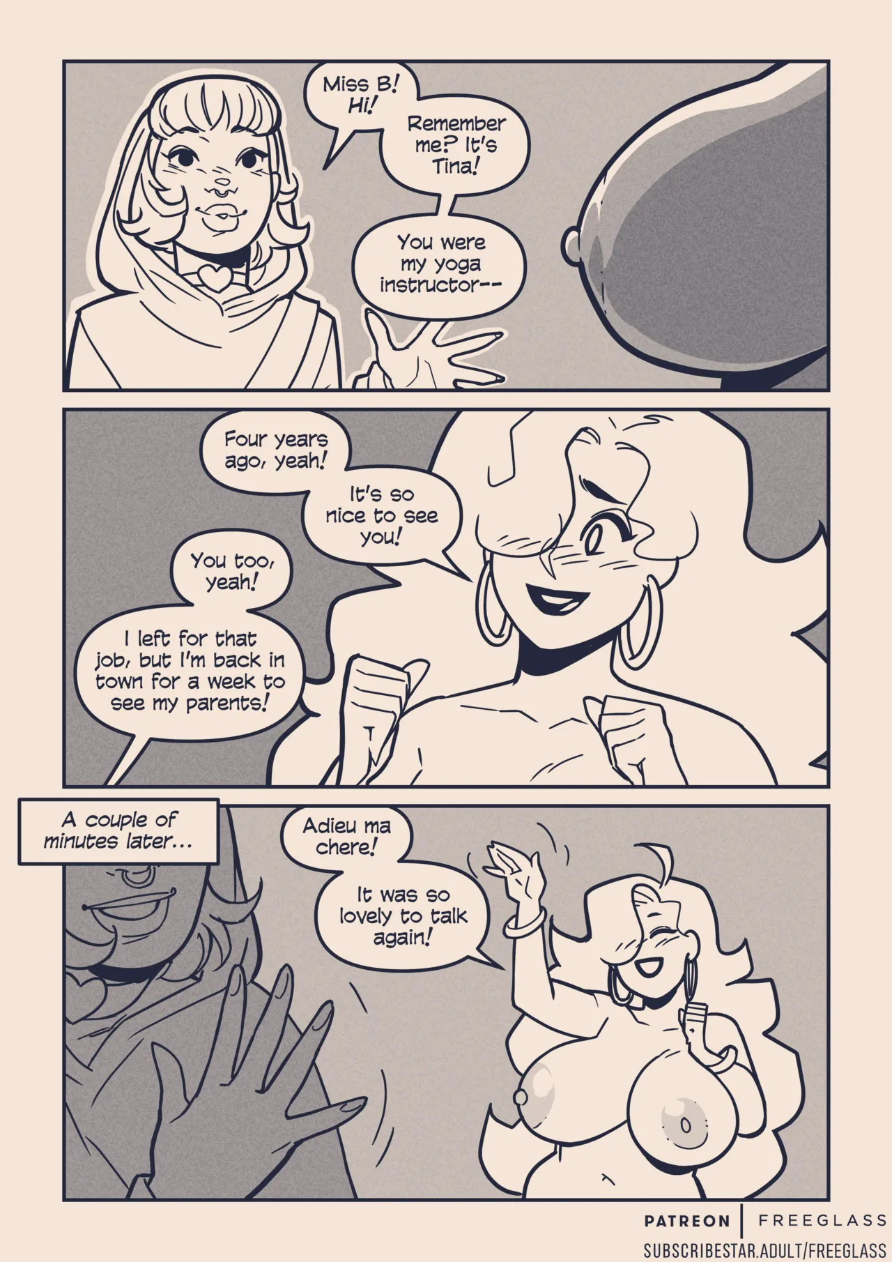 YOGA MOM discovers Nudism! chapter 1 page 8 full