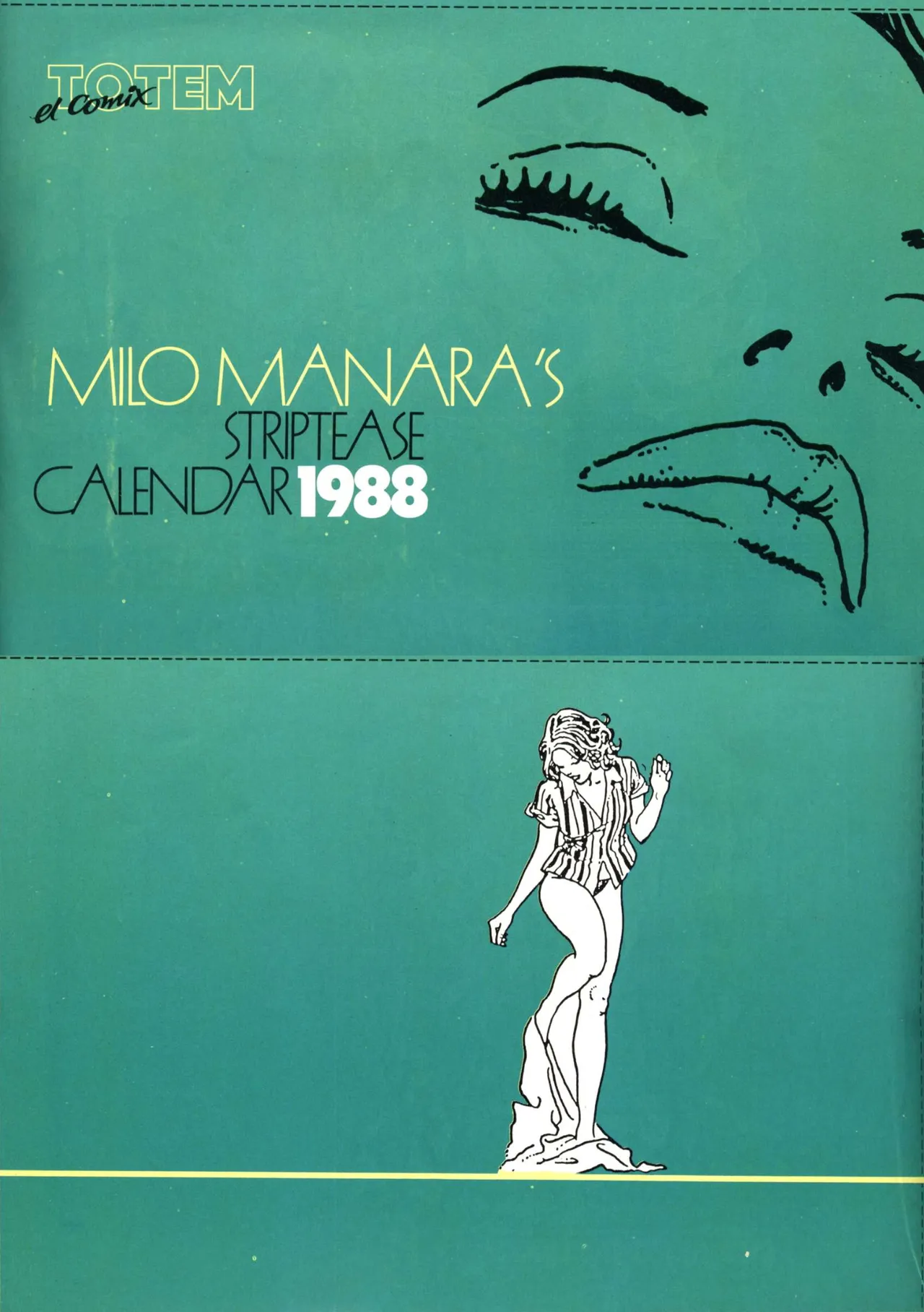 Milo Manara's Striptease Calendar 1988 page 1 full