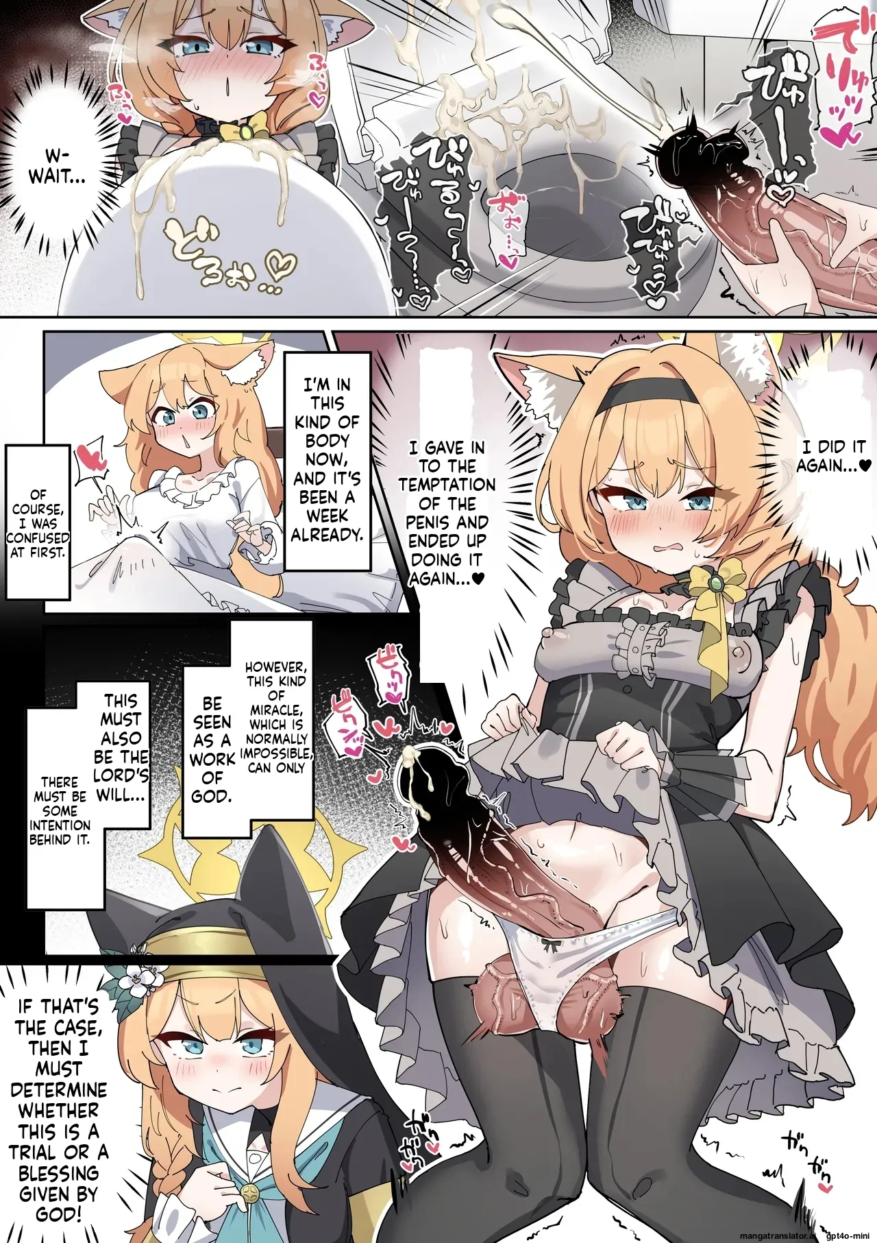 Futanari Mari-chan ga Osaru-san ni Naranai You ni Ganbaru Manga page 5 full