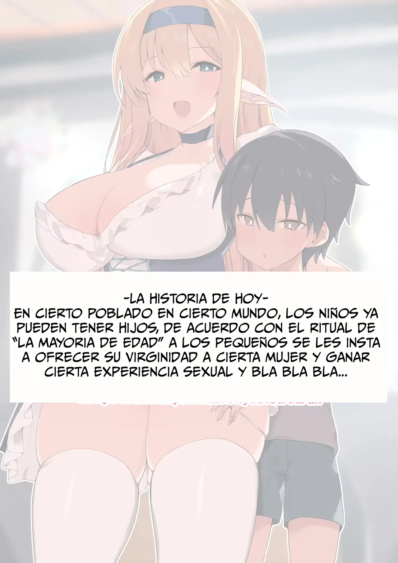 Seiyoku ni Rikai no Aru Elf no Onee-san ga Doutei ni Moku o Oroshite Kuremashita｜Cómo una Amable y Experimentada Elfa Onee-san me Quitó la Virginidad page 2 full