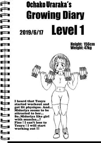 Ochako Uraraka's growing diaries cover