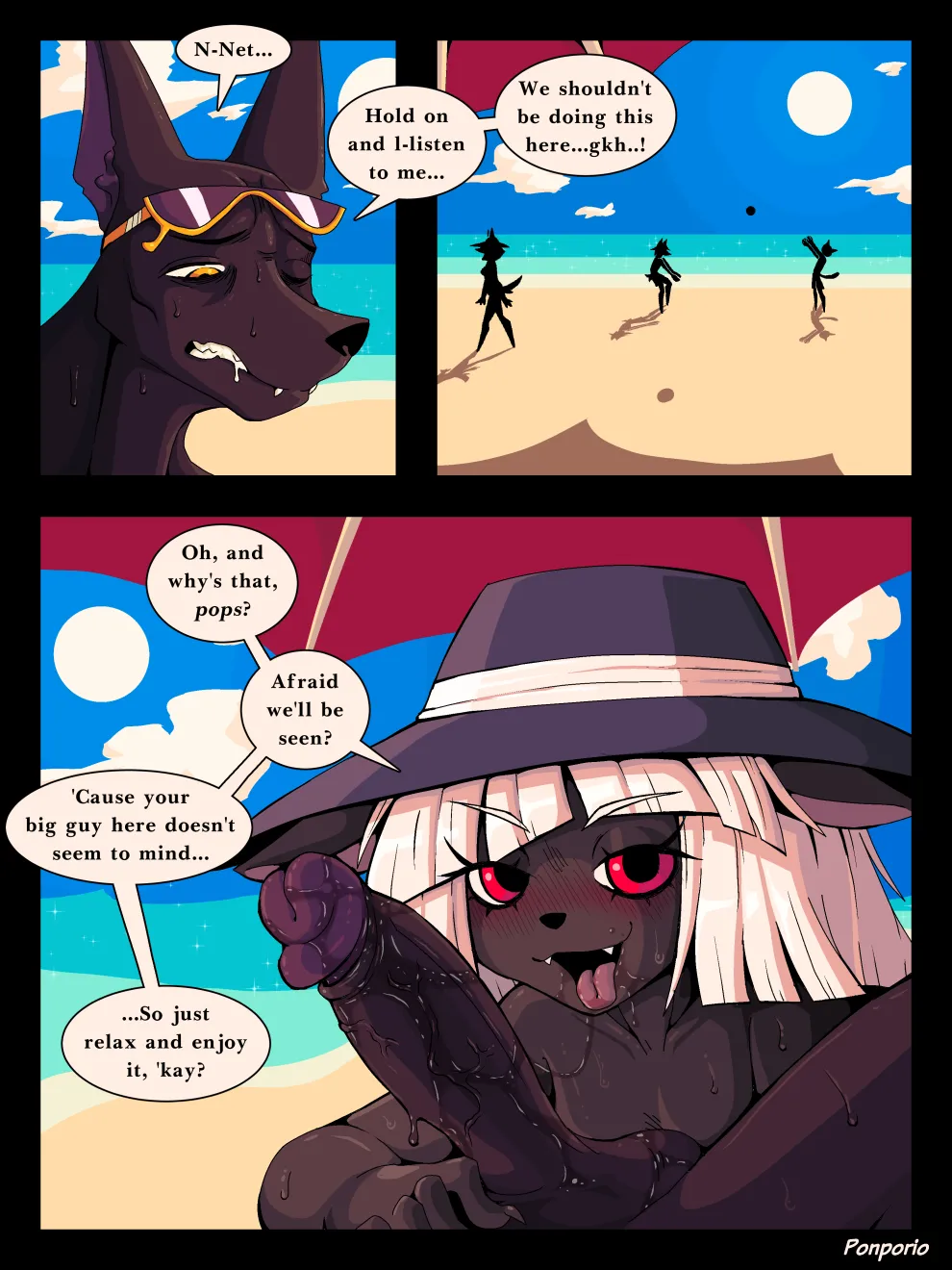 Net and her Dad at the Beach page 1 full