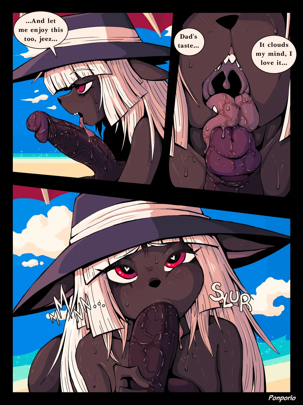 Net and her Dad at the Beach page 2 full