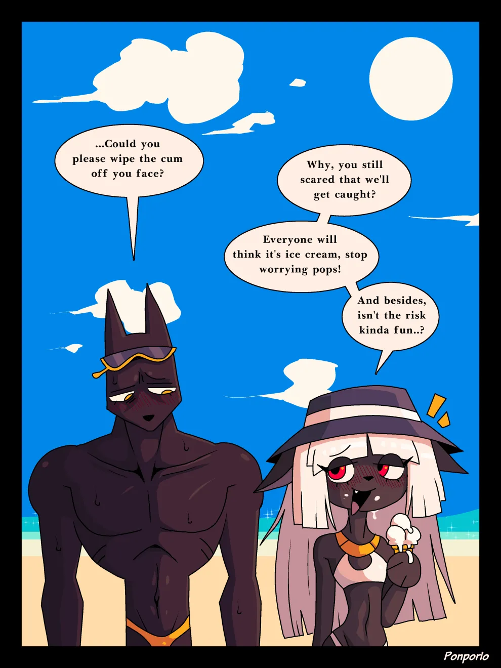 Net and her Dad at the Beach page 4 full