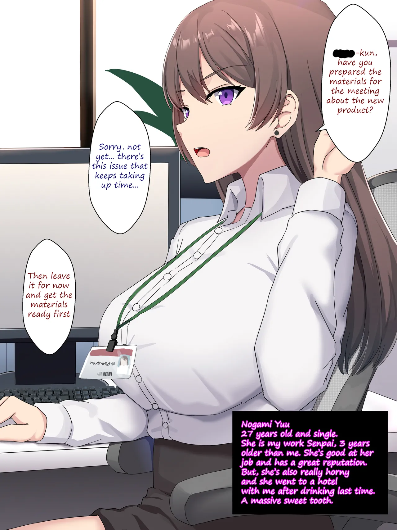 Sex with a Senpai at work page 1 full
