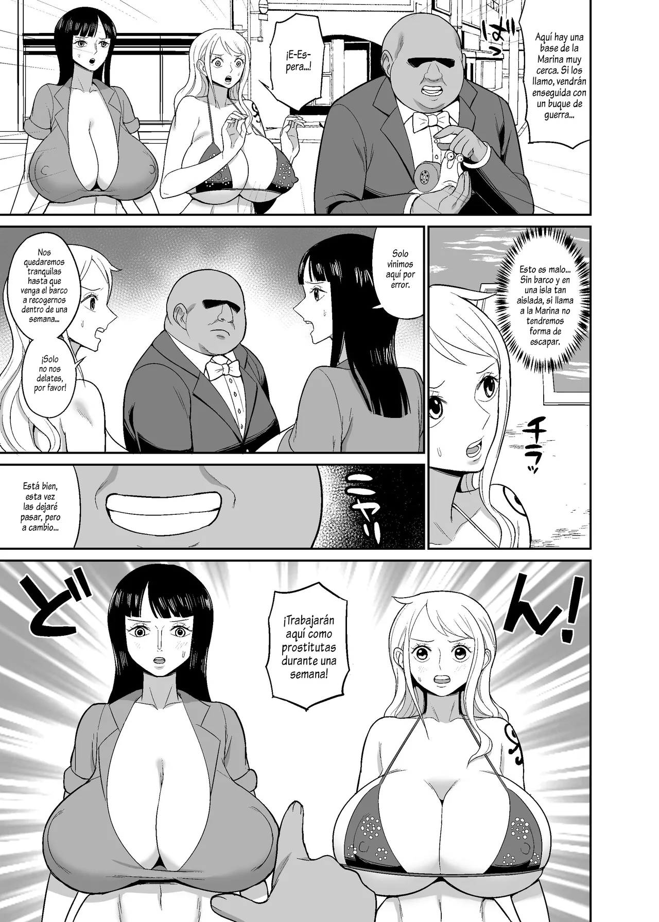Ichi Oku Berī Kasegu made Derarenai Fūzoku Shima｜La Isla De Los Prostíbulos De La Que No Puedes Salir Hasta Ganar Cien Millones De Berries. page 4 full