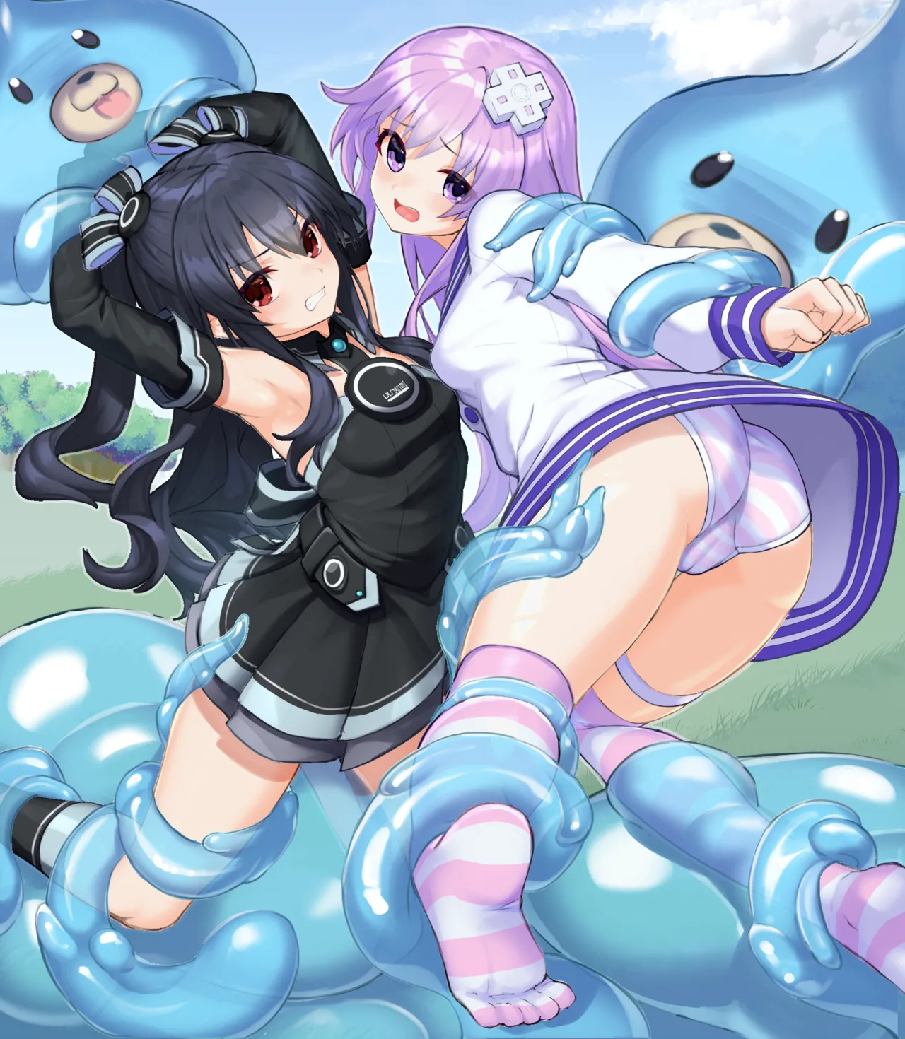 ユニとネプギアのスライム触手姦 page 2 full