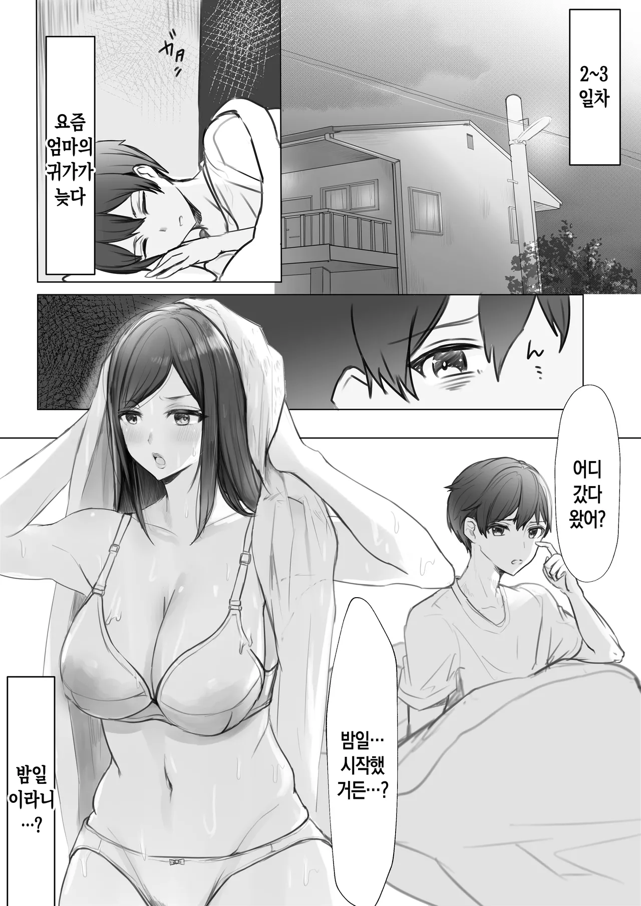 Jitsubo to no Noukou Koubi: Mainichi Okaa-san de Onanii Shitetara Haha to 30-Nichigo ni Sekkusu Shita | 친엄마와의 찐득한 교미~매일 엄마로 자위 했더니 엄마와 30일후에 섹스했다~ page 3 full