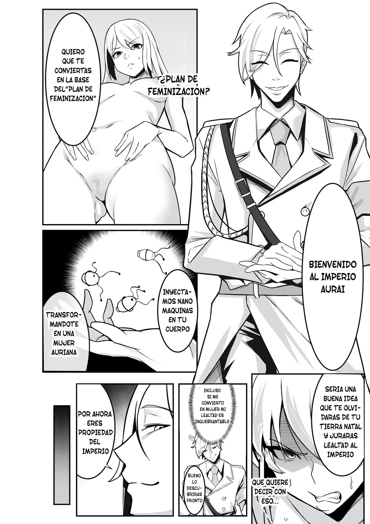 TS Choukyou Shisetsu ~Tekikoku ni Toraware Nyotaika Nanomachine de Kairaku Choukyou Saremashita~ | Centro de Entrenamiento TS - Cautivo en el País Enemigo page 4 full