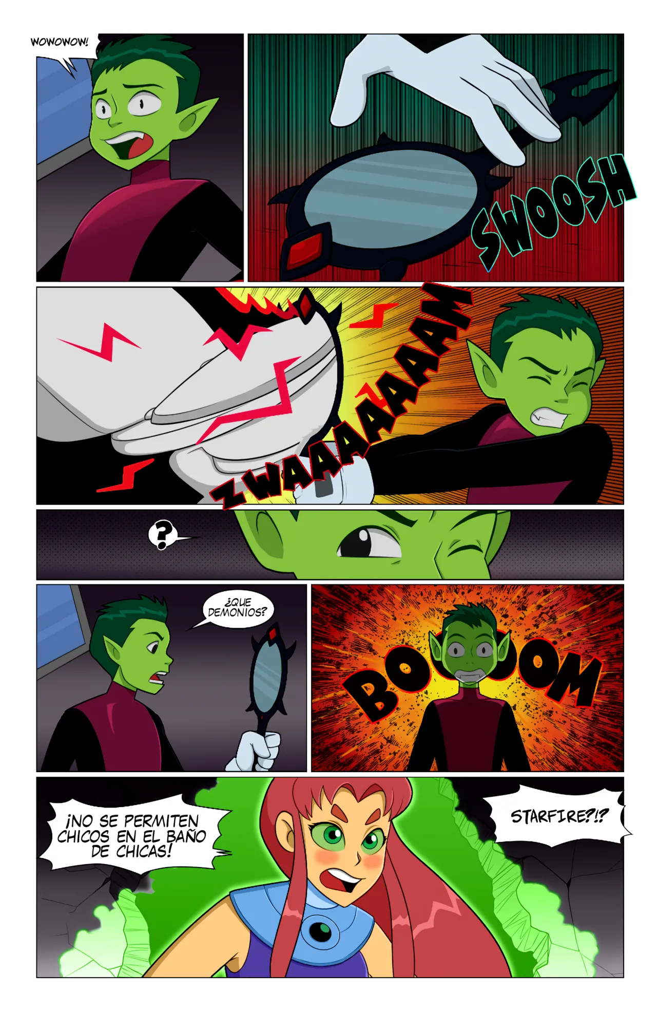 Un problema inesperado en el baño de una joven titán page 4 full