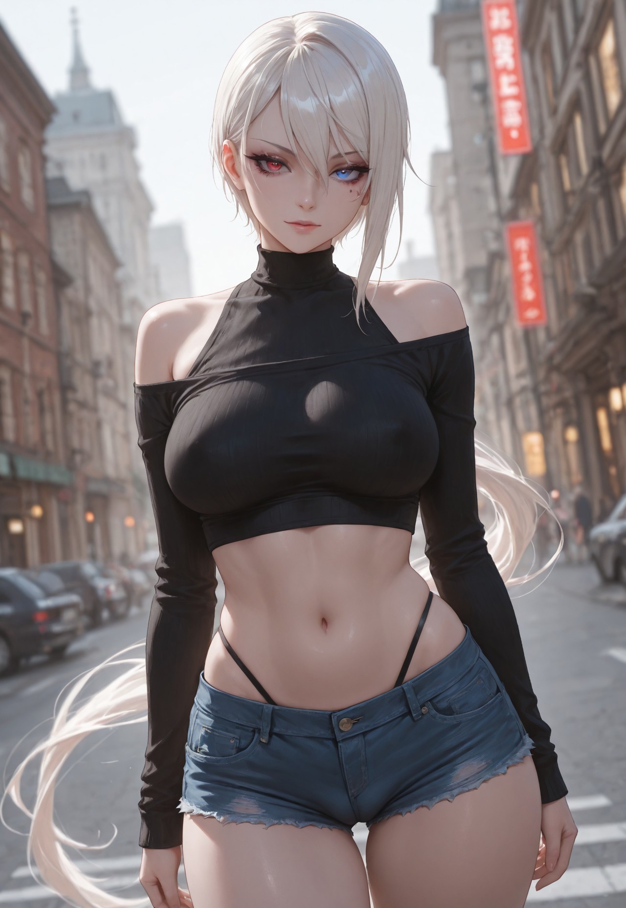 NAKIRI ALICE'S TIGHT DENIM SHORTS page 9 full