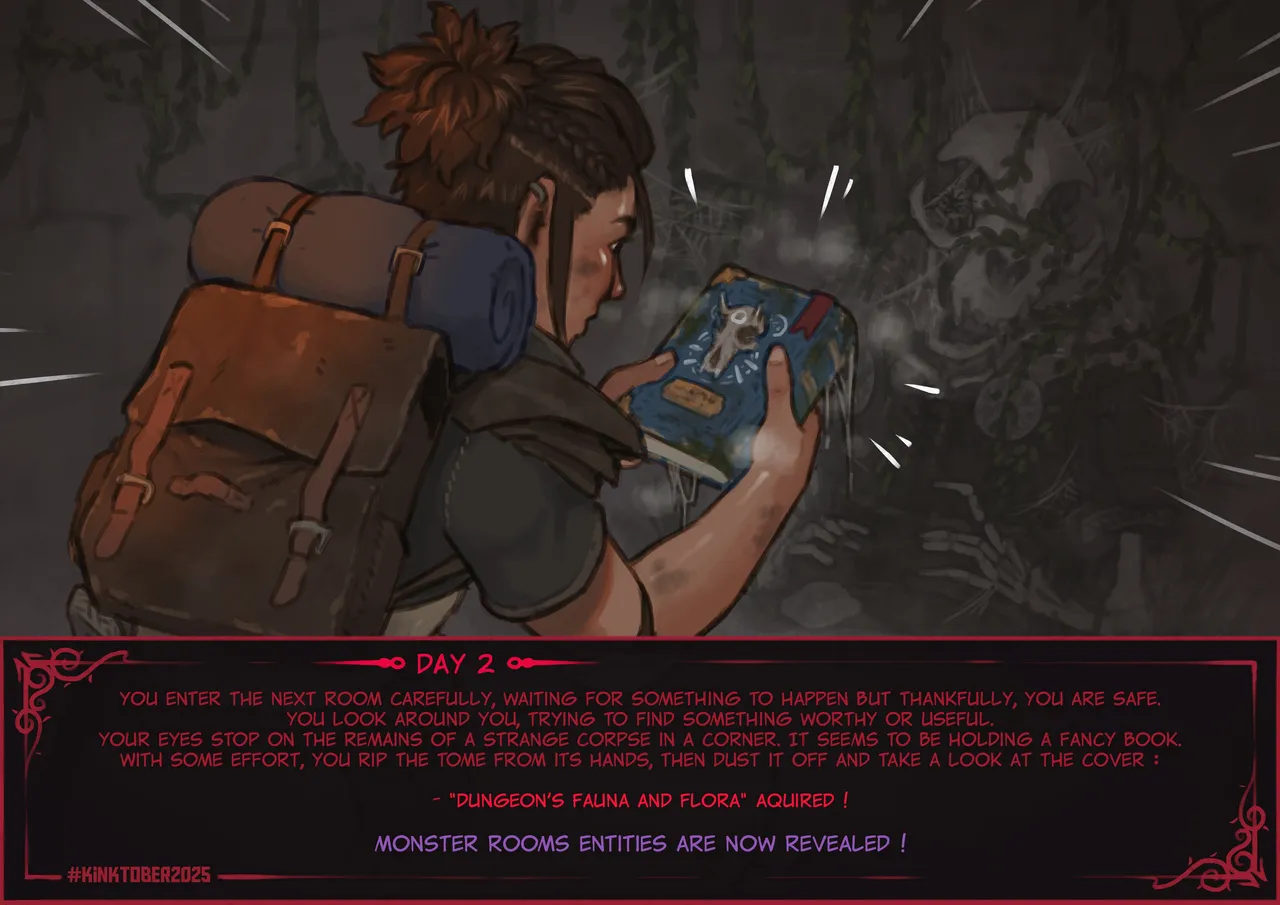 Kinktober 2025 - Dungeon Crawl CYOA page 3 full