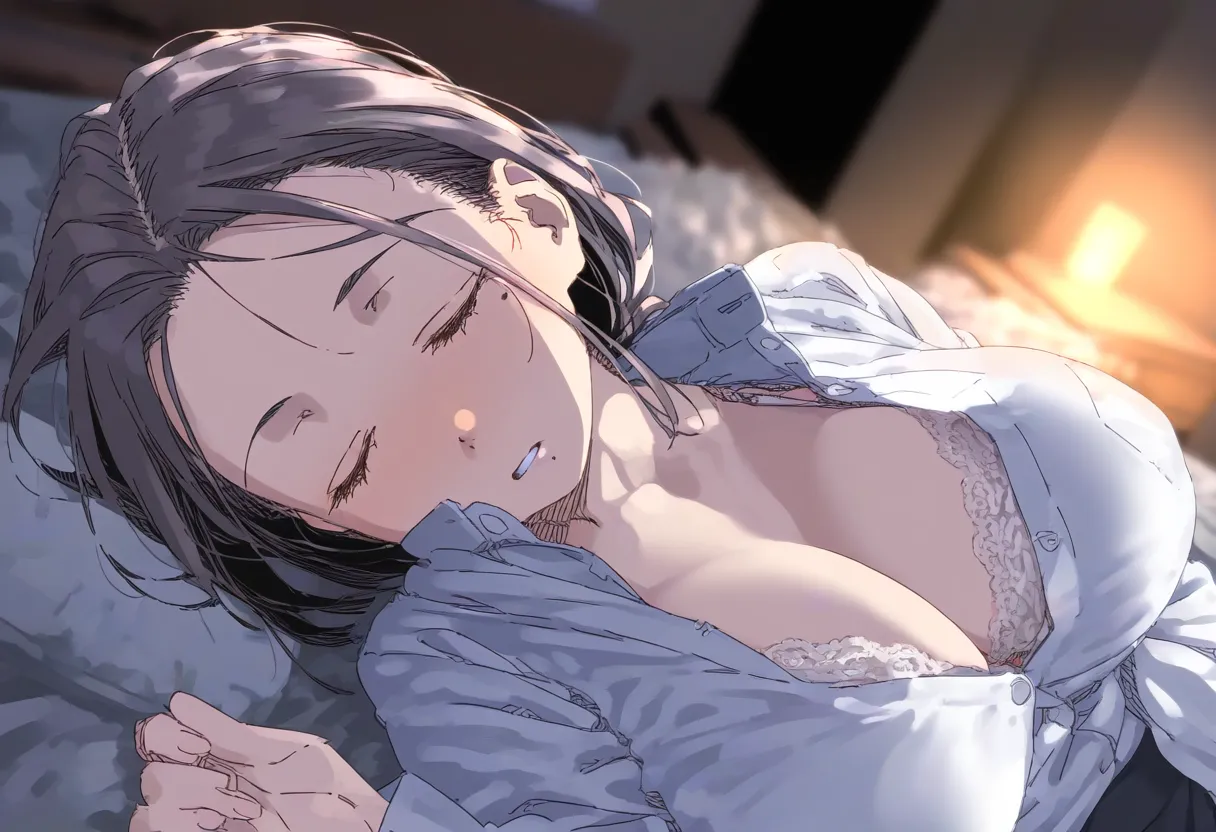 【cl-_-lo】【AI Generated】飲み会の日の夜にあったこと page 2 full