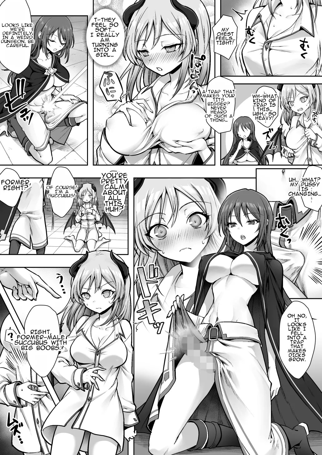Shuzoku Henkou no Trap de Ningen Kenshi Osu ga Mesu Succubus ni! | A Male Human Swordsman Turns Into a Female Succubus Due to a Species-changing Trap! page 8 full