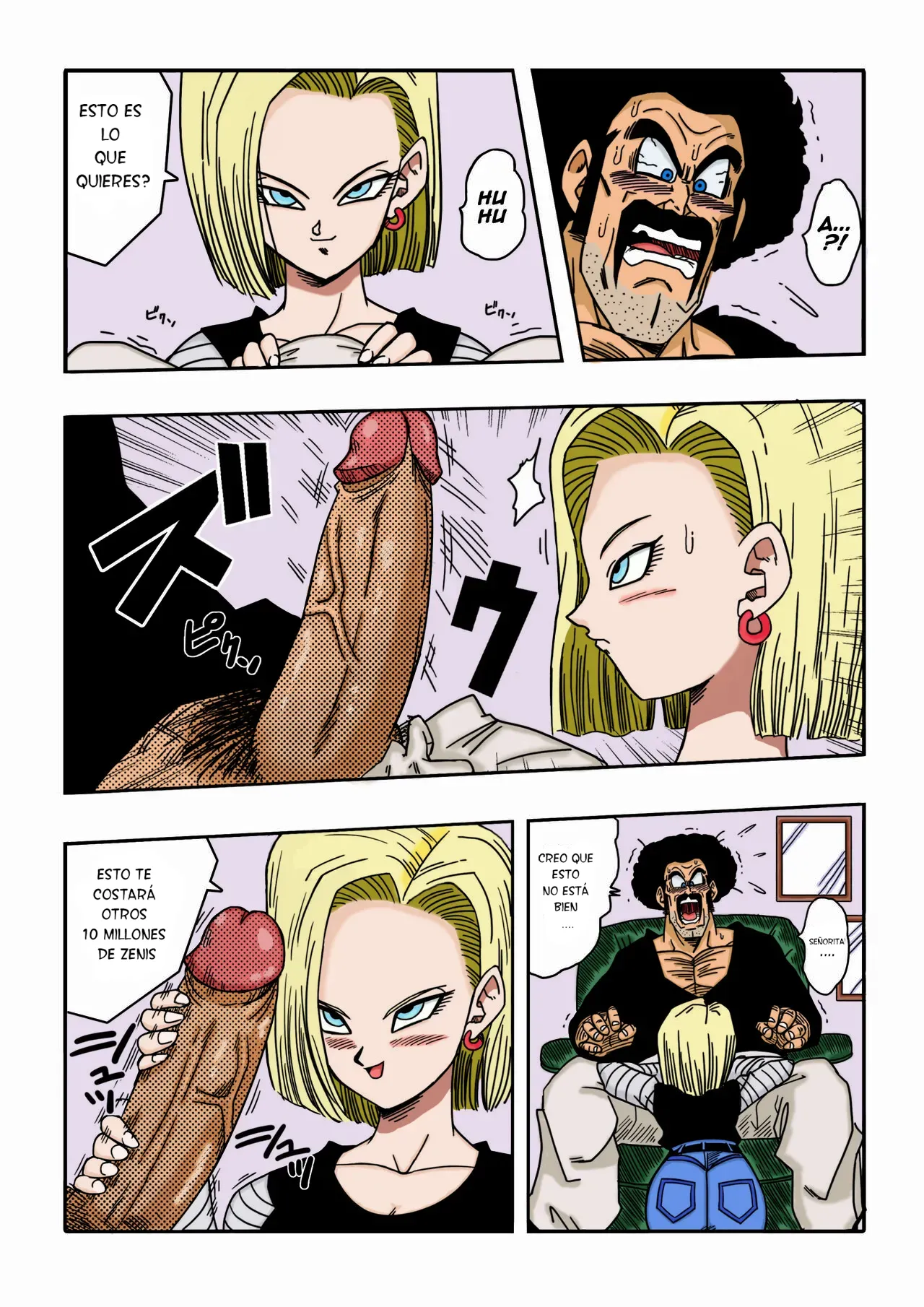 Mr. Satan vs Android 18 sin censura y a color page 5 full