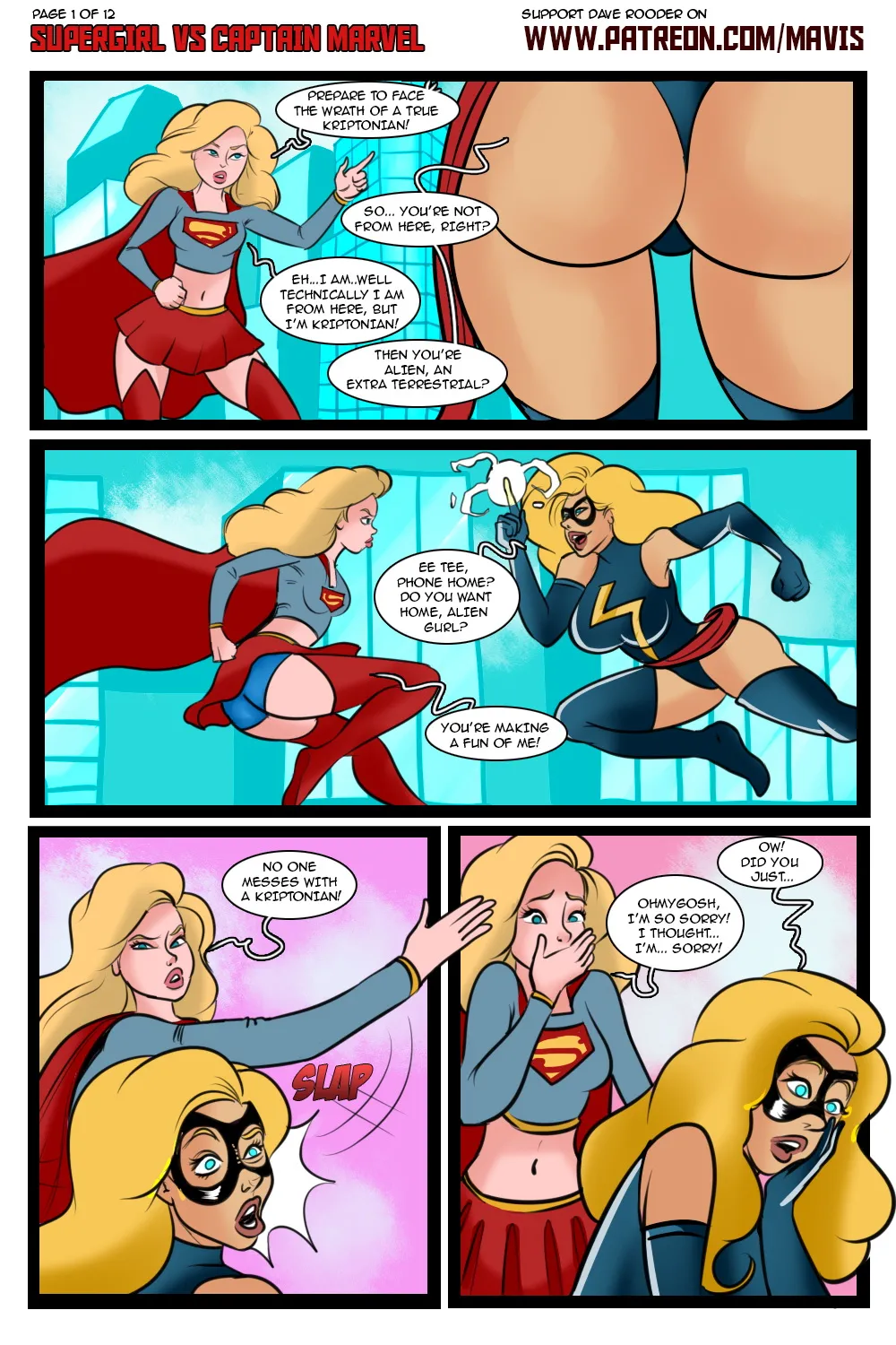 Battle of Supes: Supergirl vs Captain Marvel page 3 full