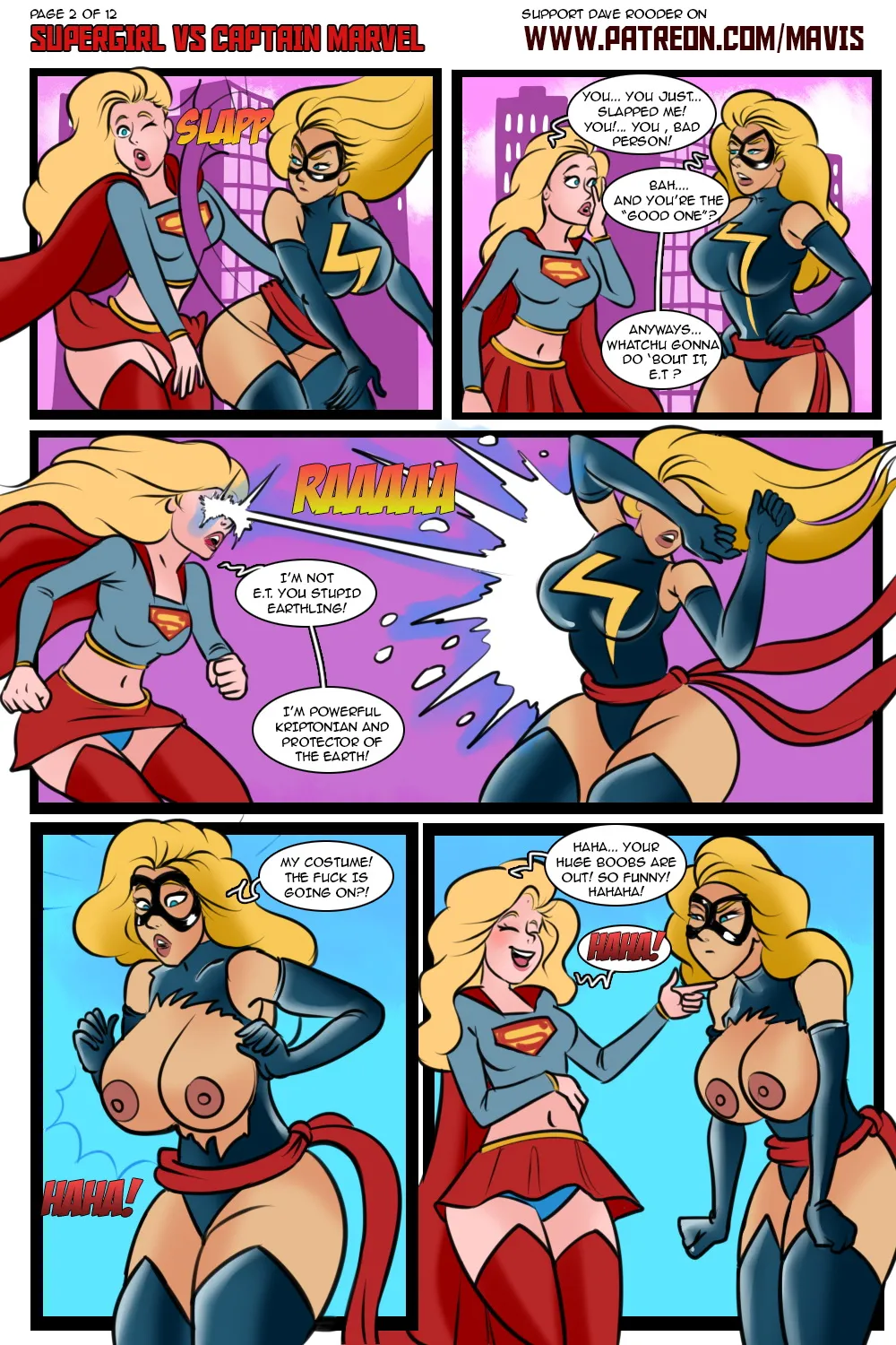 Battle of Supes: Supergirl vs Captain Marvel page 4 full