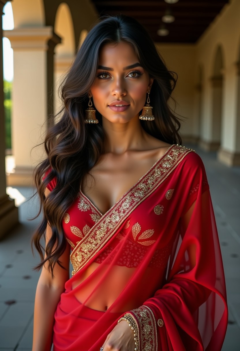 SAREE GODDESS: CINEMATIC LONG SHOT page 1 full