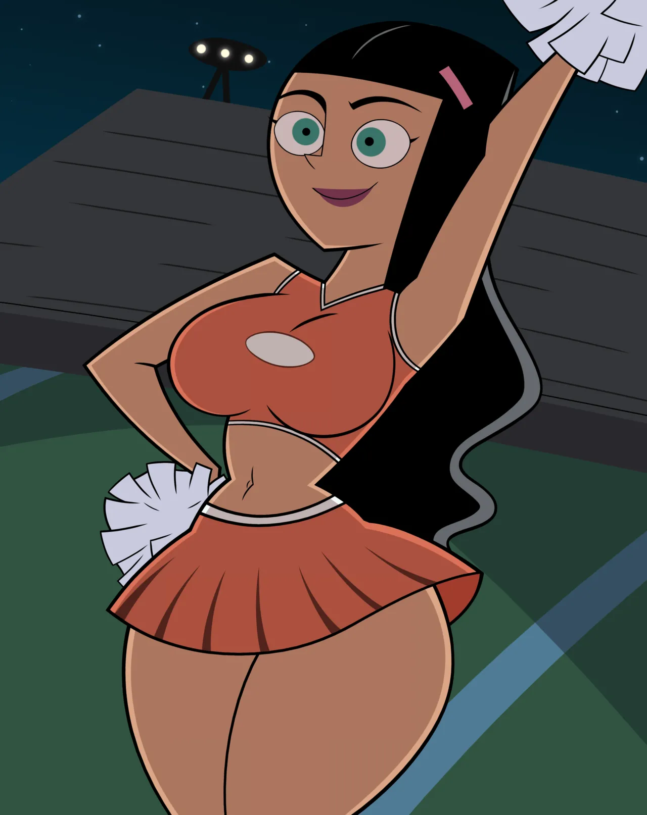 Paulina cheering on the team page 6 full