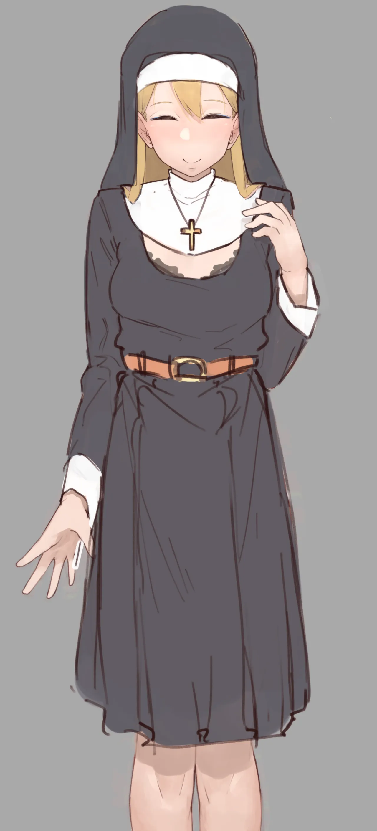 ゲーム妄想立ち絵練習（膨乳、骨盤肥大差分） page 2 full