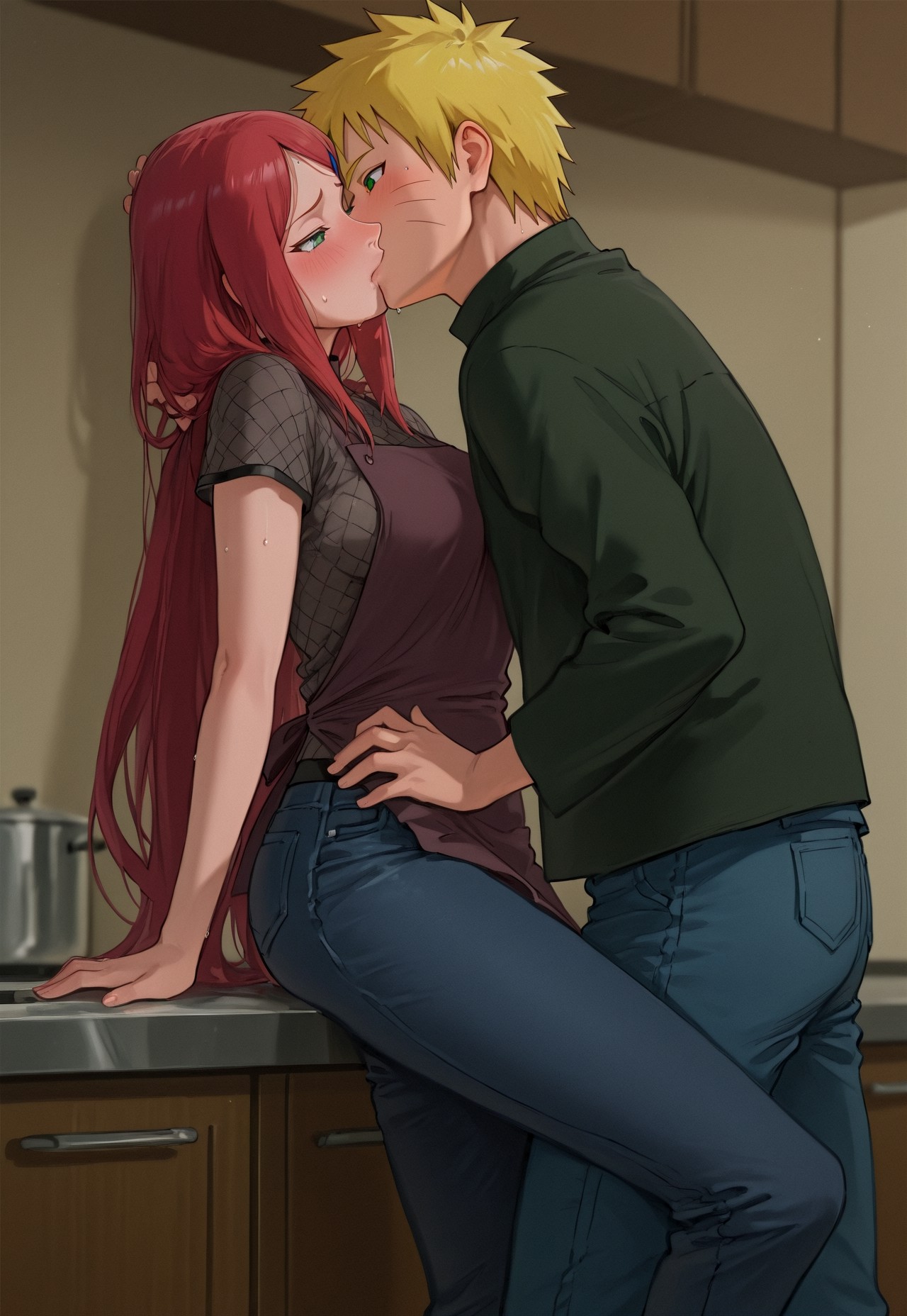 KITCHEN COUNTER POV – KUSHINA THIGH LIFT KISS page 1 full