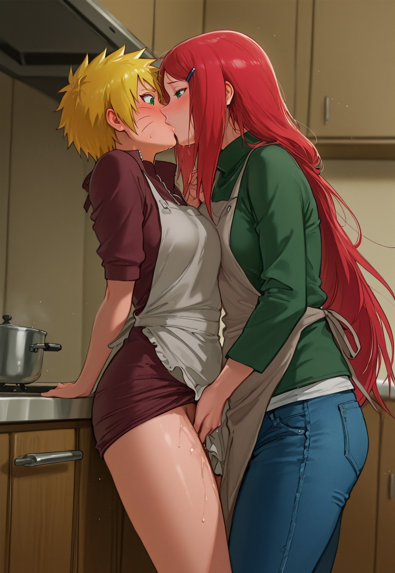 KITCHEN COUNTER POV – KUSHINA THIGH LIFT KISS page 3 full