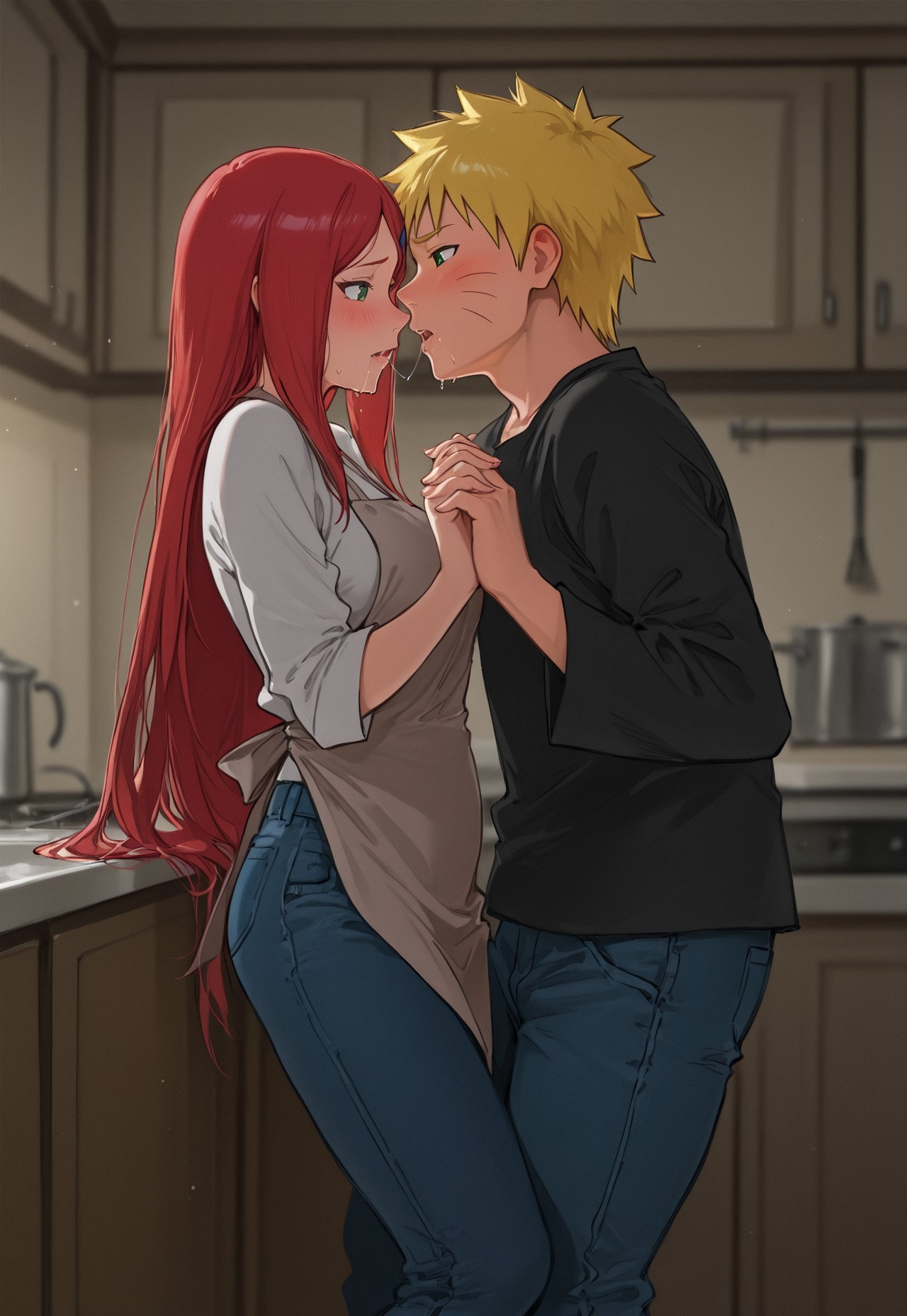 KITCHEN COUNTER POV – KUSHINA THIGH LIFT KISS page 4 full