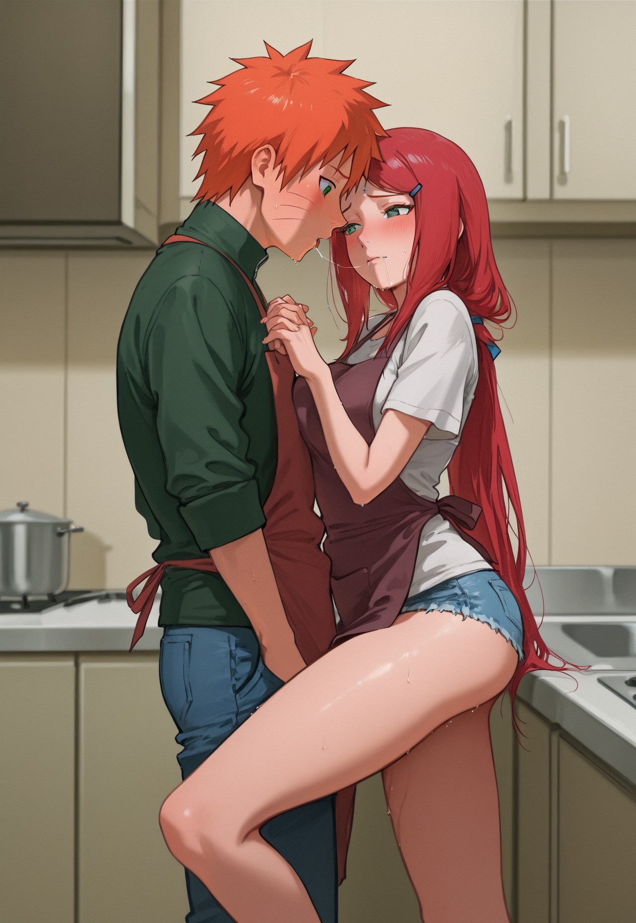 KITCHEN COUNTER POV – KUSHINA THIGH LIFT KISS page 5 full