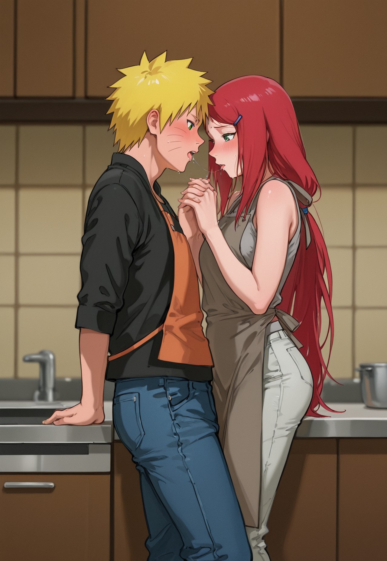 KITCHEN COUNTER POV – KUSHINA THIGH LIFT KISS page 6 full