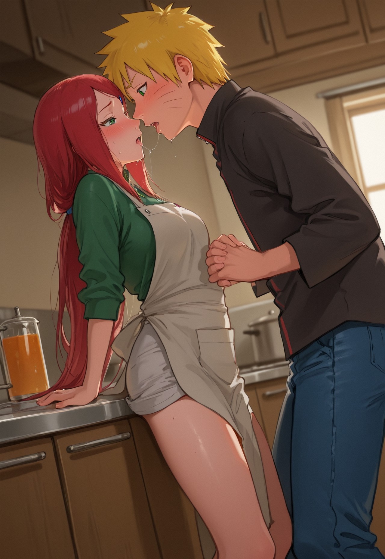 KITCHEN COUNTER POV – KUSHINA THIGH LIFT KISS page 7 full