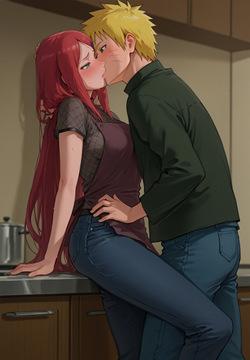 KITCHEN COUNTER POV – KUSHINA THIGH LIFT KISS