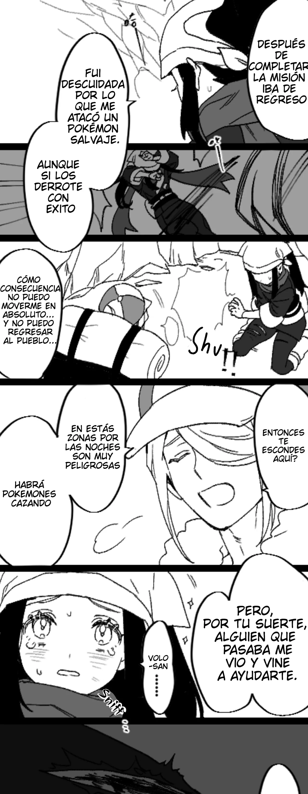 Comics cortos Volokari- Pokemon LEGENDS Arceus- Volo x Akari  1 page 3 full