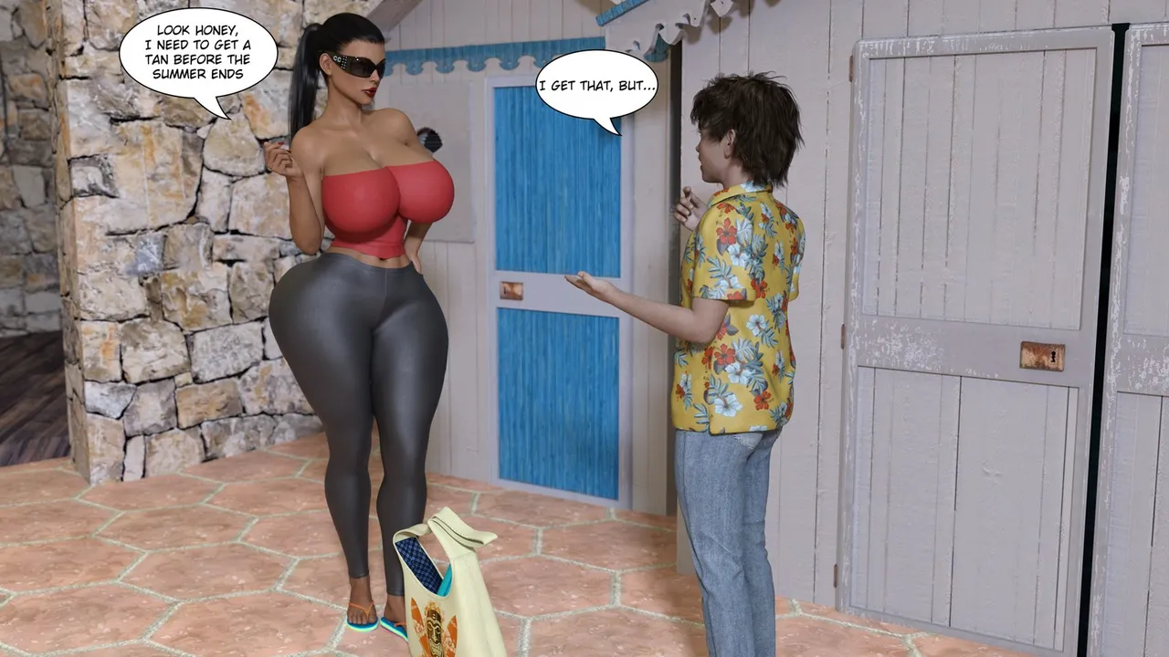 Poolside With Busty MILF page 3 full