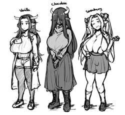 Chocolate, Vanilla & Strawberry