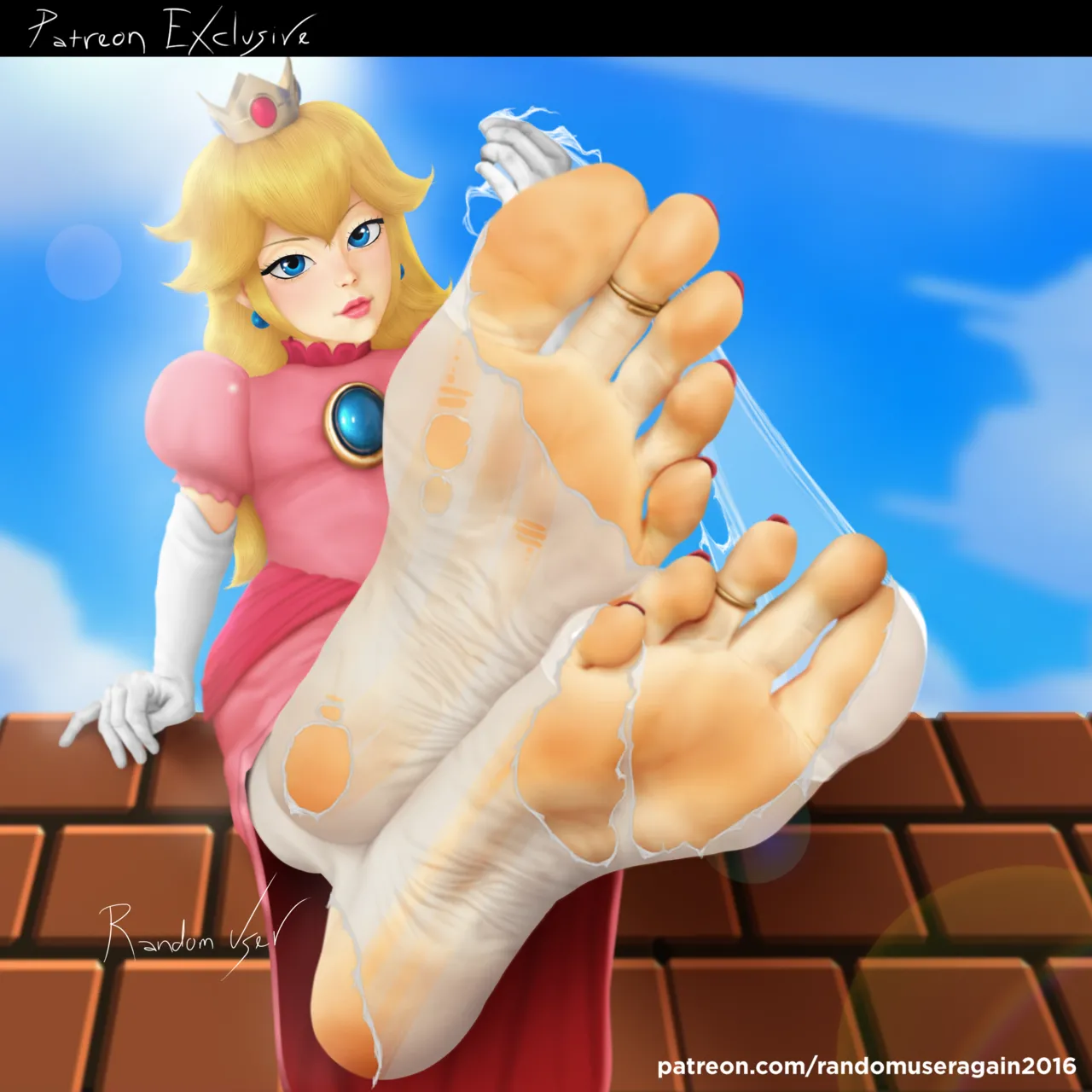 randomuseragain2016 - Peach Collection: Princess Peach Feet and Nylon Socks + Princess Peach and Princess Daisy Foot Worship  + Samus Aran and Peach foot worship page 9 full