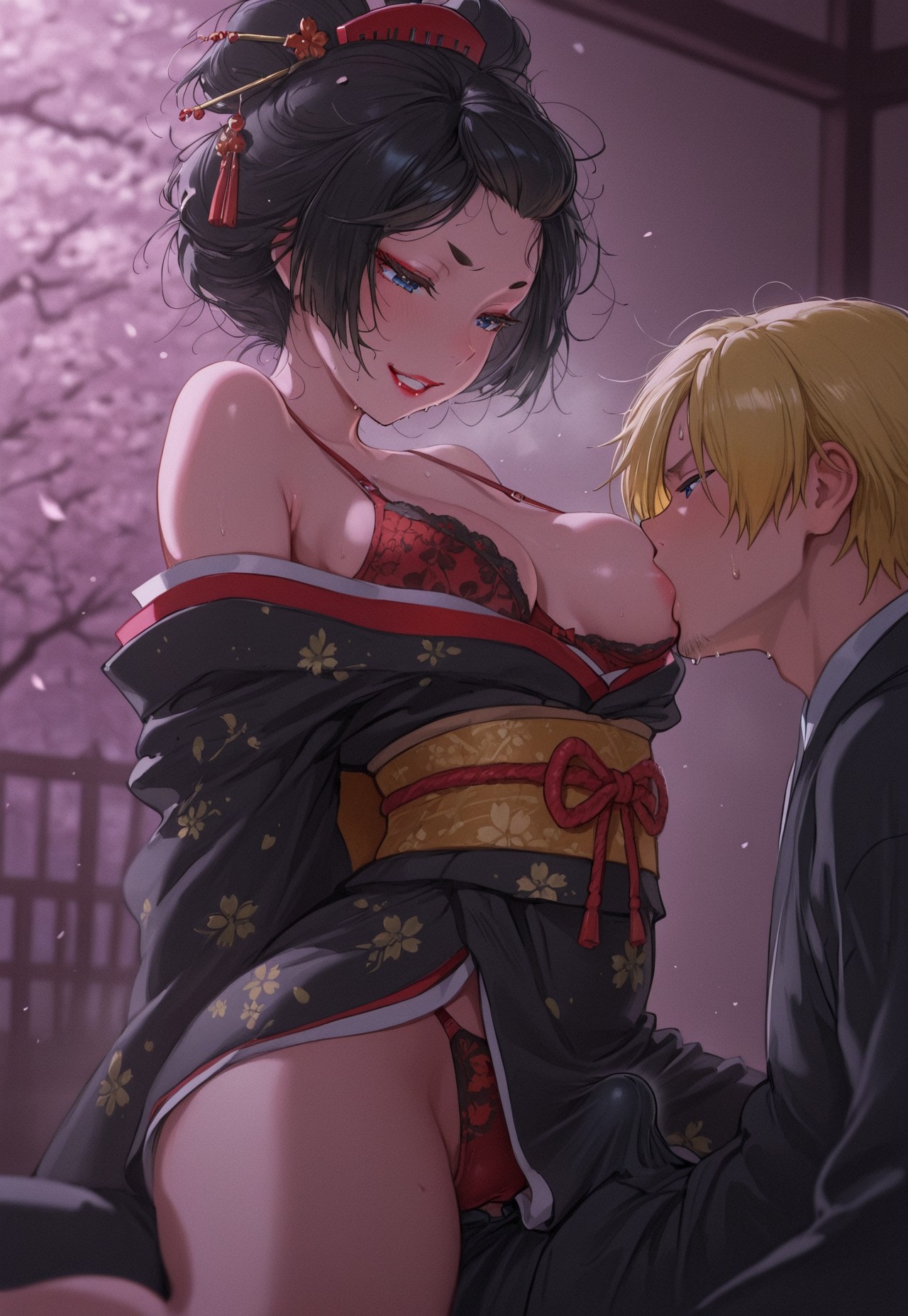 KIMONO ASS GRIND – MESSY HAIR SWEAT DROP page 1 full